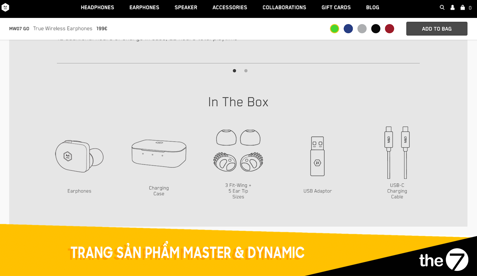 Thiết kế website bán hàng - Trang bán hàng Master & Dynamic