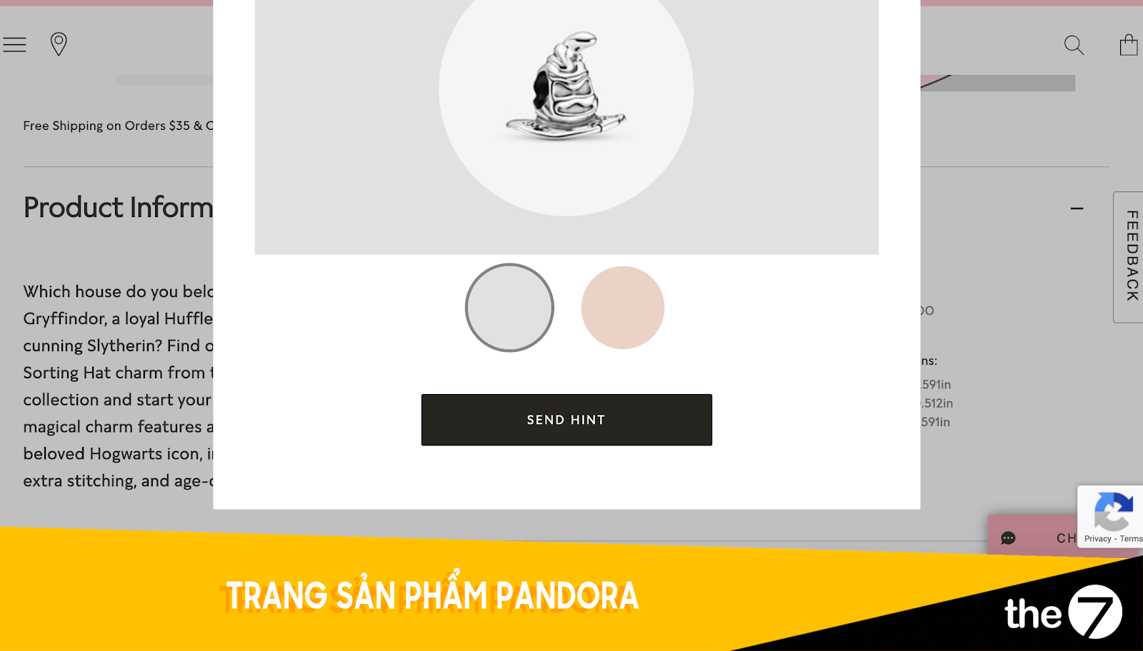 Thiết kế website bán hàng - Trang bán hàng Pandora