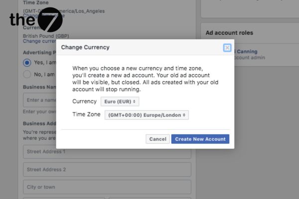 Giao diện Facebook Ads Manager