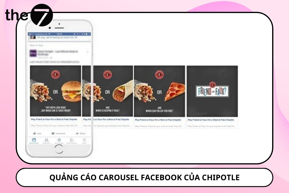 Chiến dịch ‘Friend hoặc Faux’ của Chipotle áp dụng quảng cáo băng chuyền Facebook