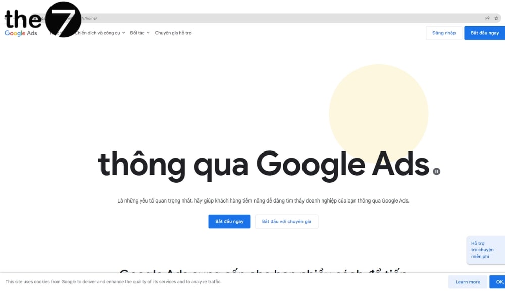 Truy cập vào Google Ads