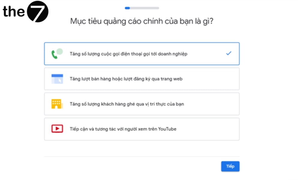 Lựa chọn mục tiêu quảng cáo