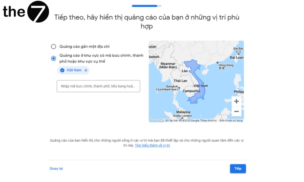 Lựa chọn khu vực quảng cáo phù hợp