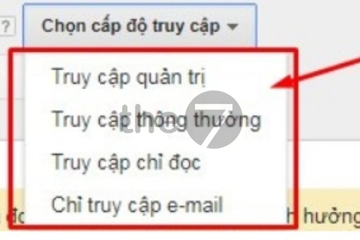 Trong tài khoản Google Ads có 4 cấp độ phân quyền truy cập