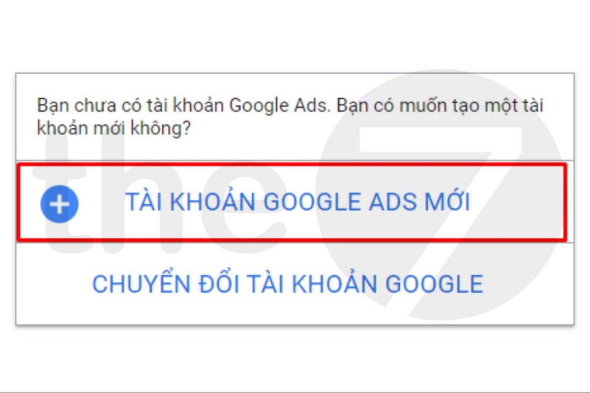 Tạo tài khoản quảng cáo Google Ads