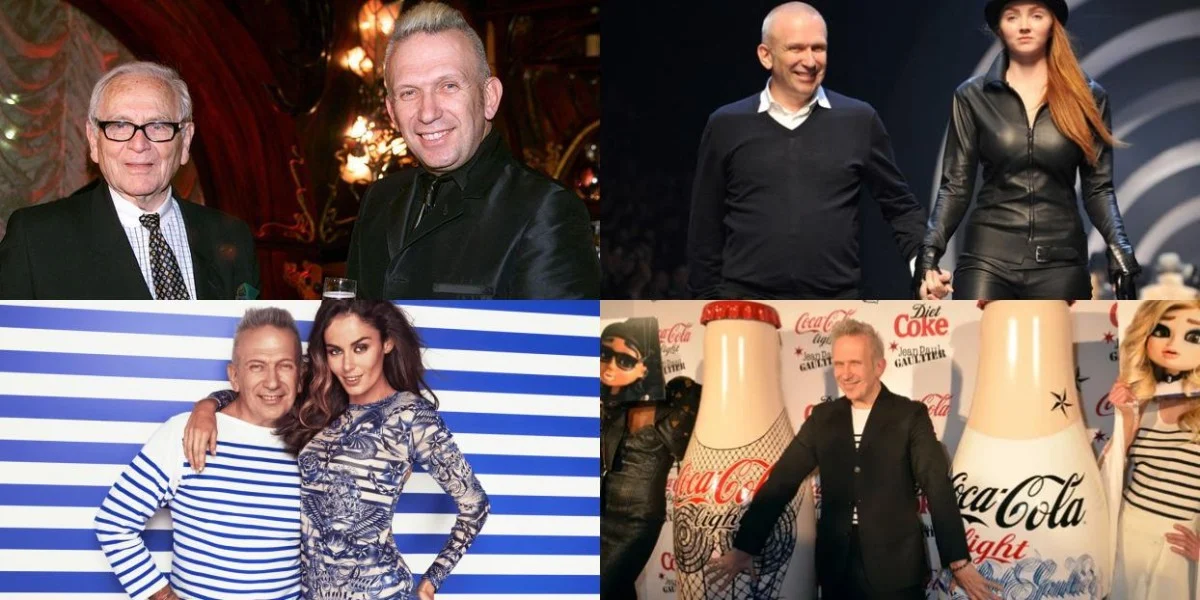 Jean-Paul Gaultier đã hoàn thiện tay nghề của mình qua quá trình hợp tác với các thương hiệu danh tiếng như Pierre Cardin, Hermès, Target và Diet Coke. Nguồn-Tổng hợp