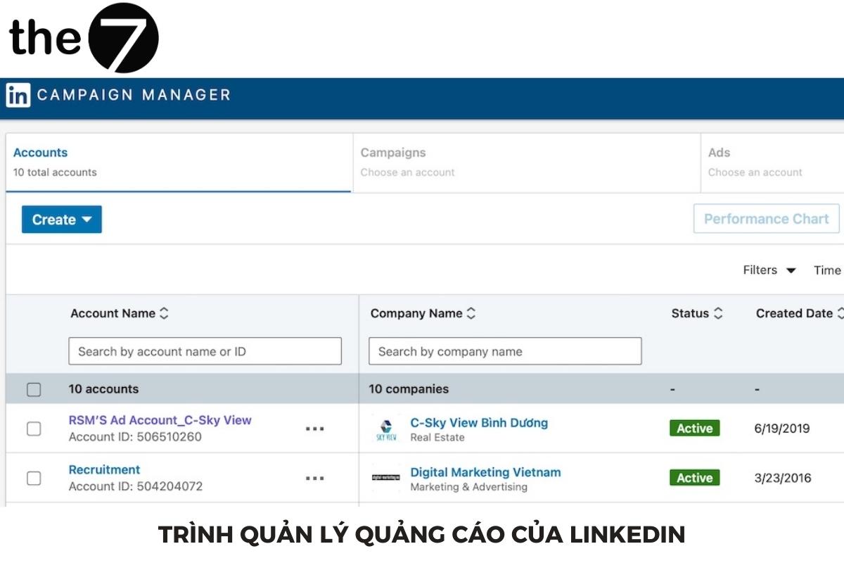 Tạo tài khoản Campaign Manager LinkedIn