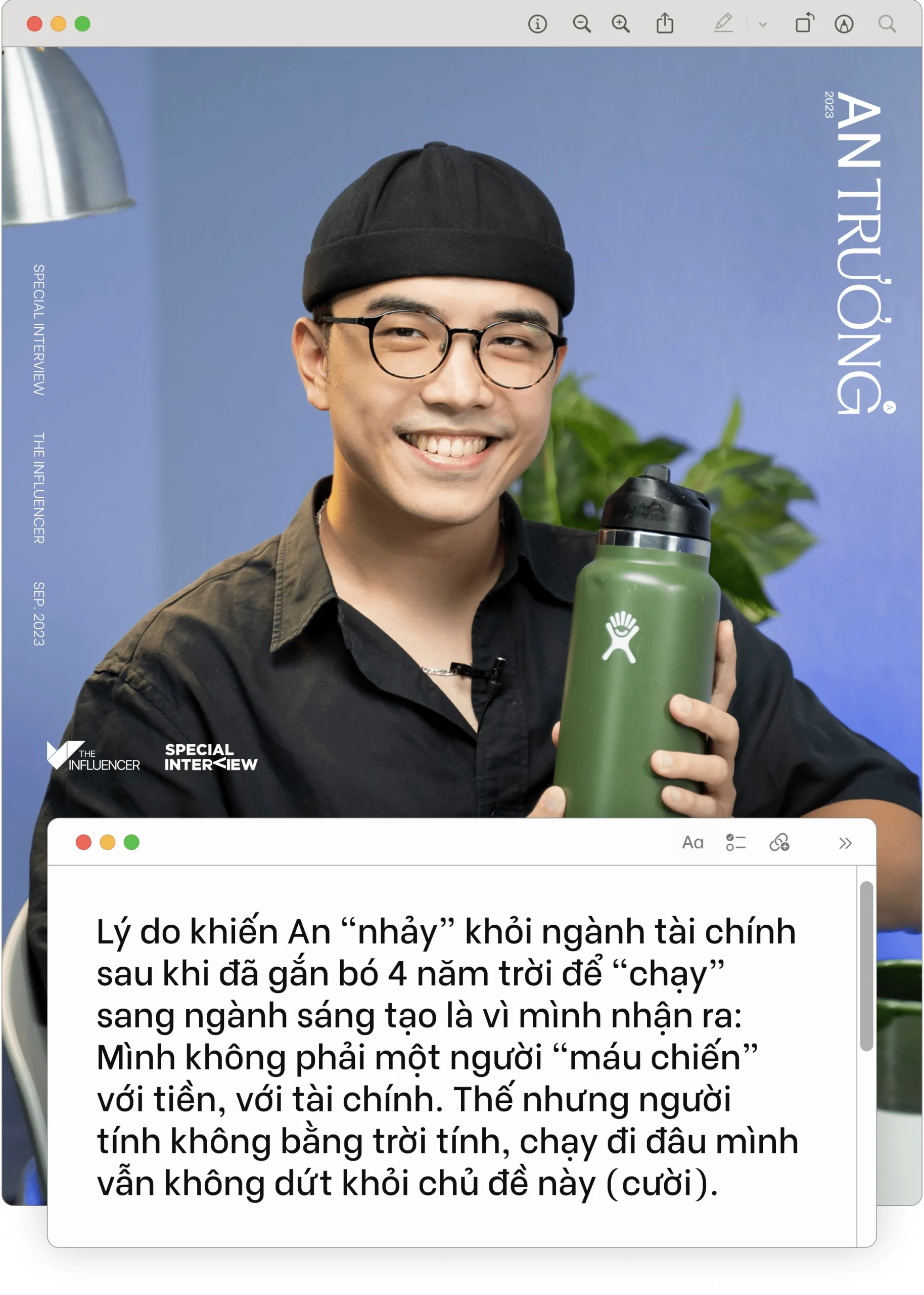 An Trương chia sẻ kiến thức
