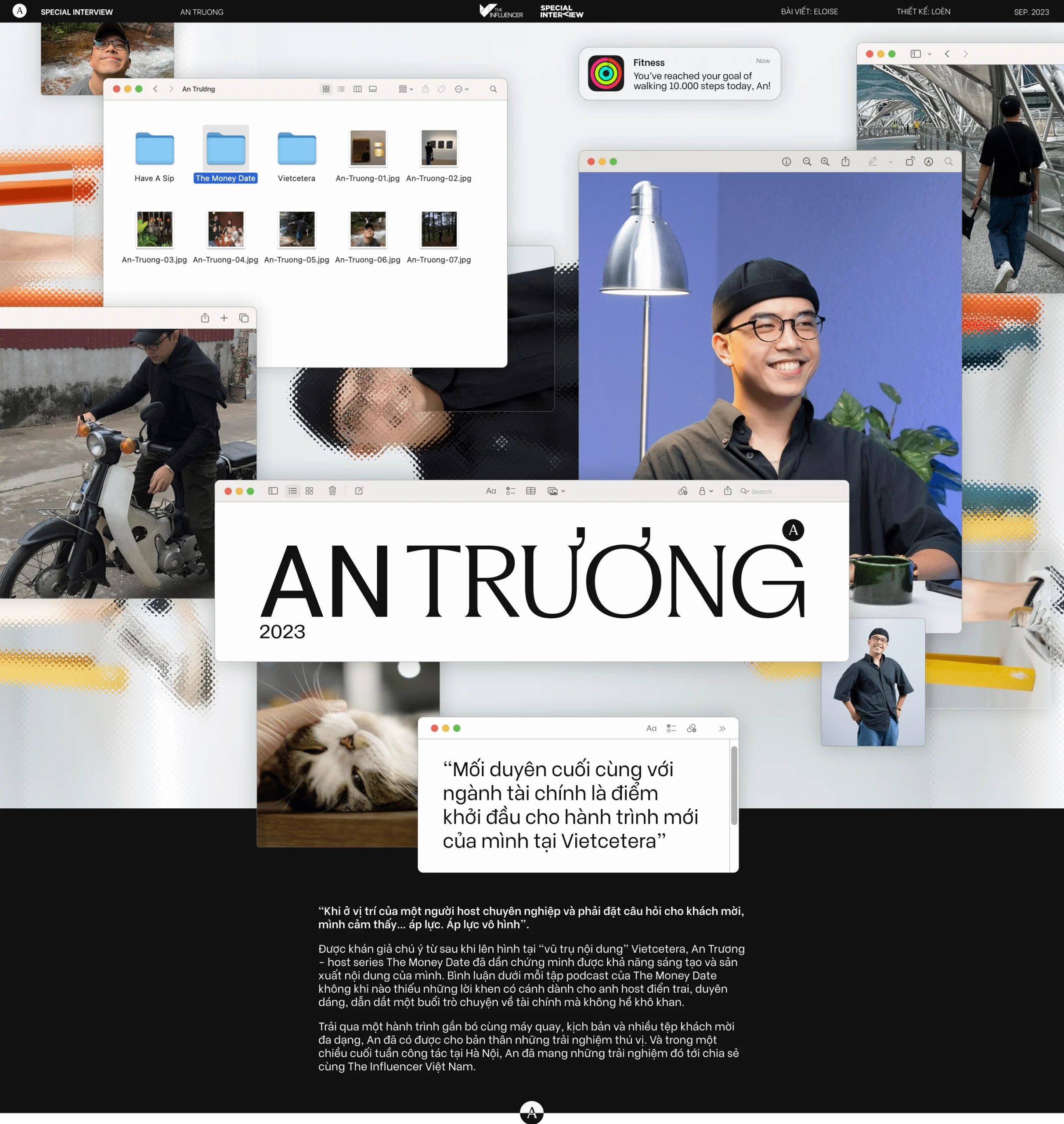 An Trương trong buổi phỏng vấn