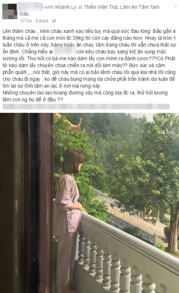 Diễn viên Khánh Ly trong một buổi phỏng vấn