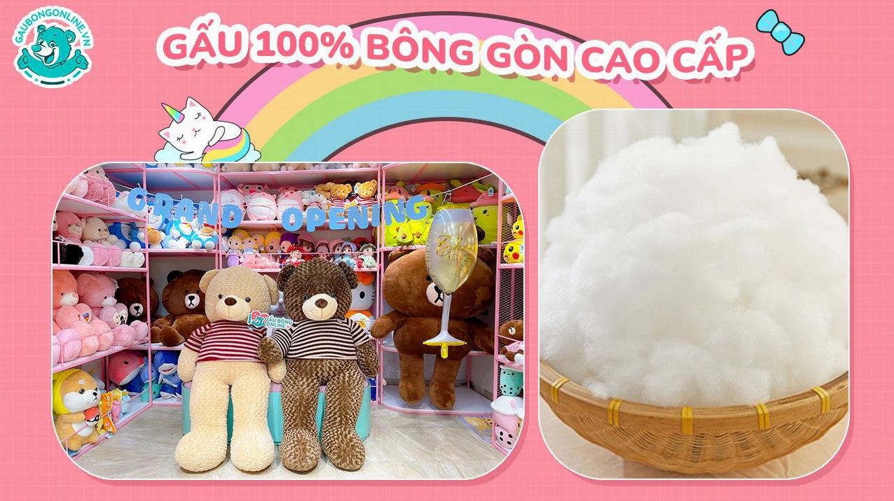 Gấu nhồi 100% bông gòn cao cấp
