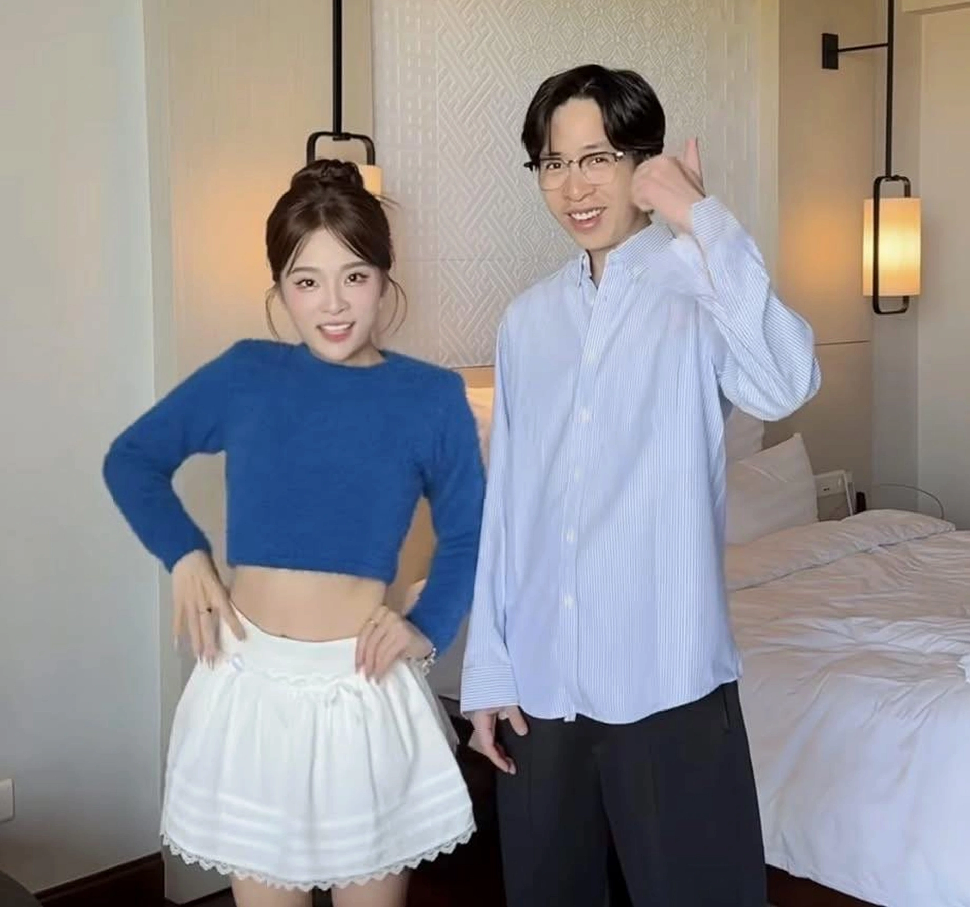 Hot girl Ngọc Kem trong một buổi livestream