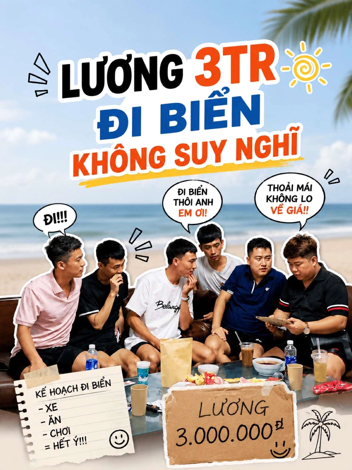 Lương 3tr đi du lịch thoải mái k tính toán @Đạt Ca @Hoàng Minh Hiếu @Dương Công Duy @Gia đình Mochi #vinhgau #xuhuongtik