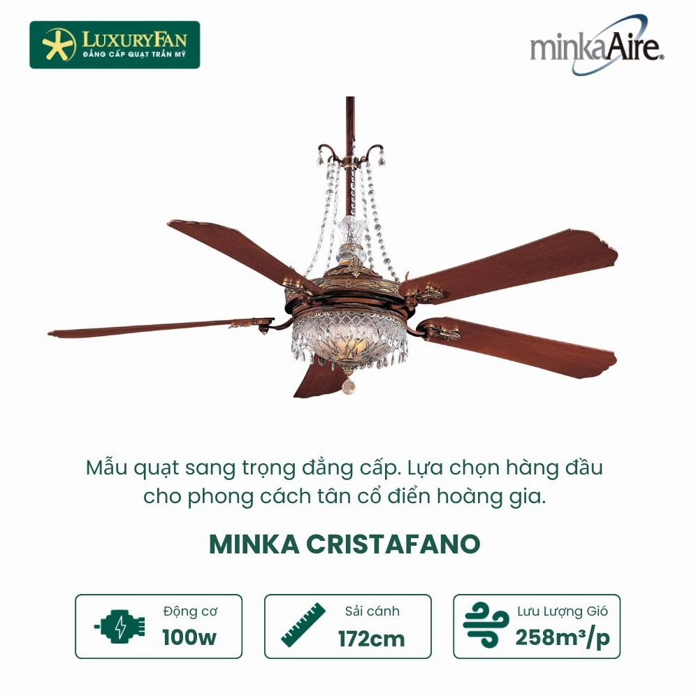 Mẫu quạt trần phù hợp với không gian sống hiện đại