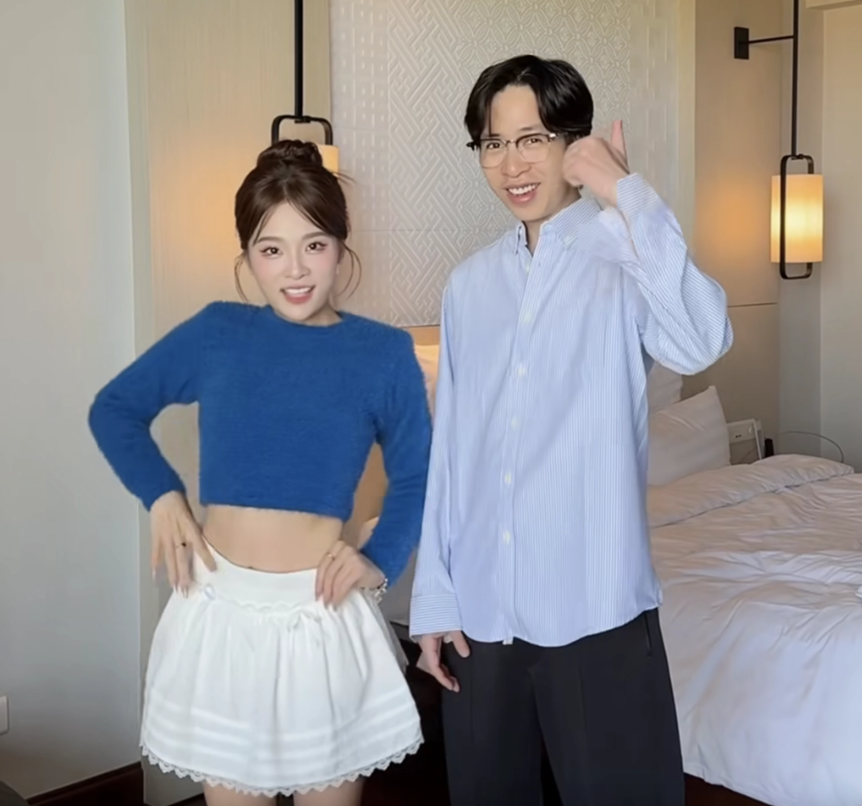 Ngọc Kem trong một video TikTok sáng tạo