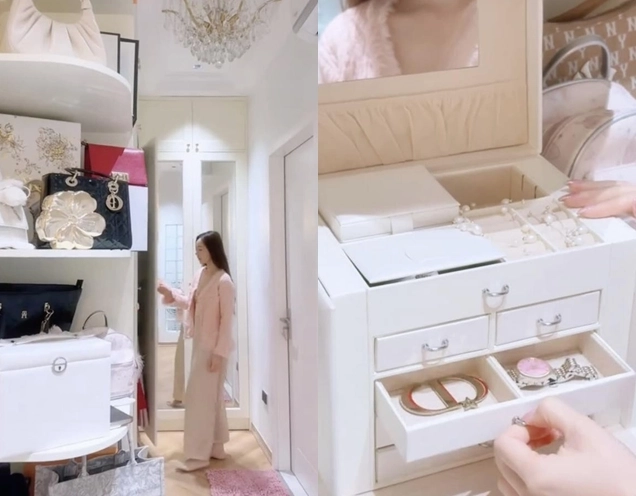 Quỳnh Kool trong hậu trường một buổi chụp hình.