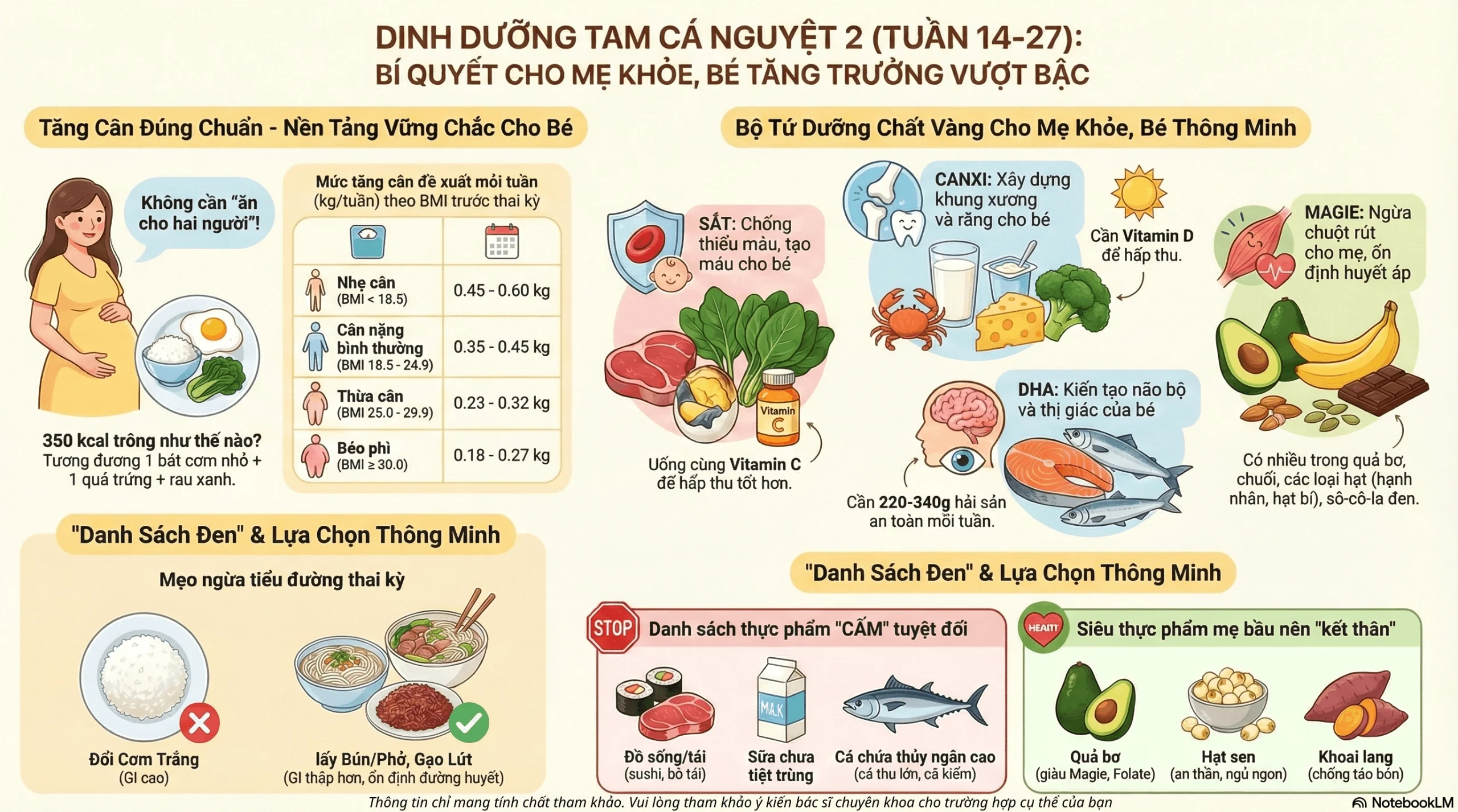 Tiểu đường thai kỳ: Ăn gì, kiêng gì để kiểm soát đường huyết an toàn?
