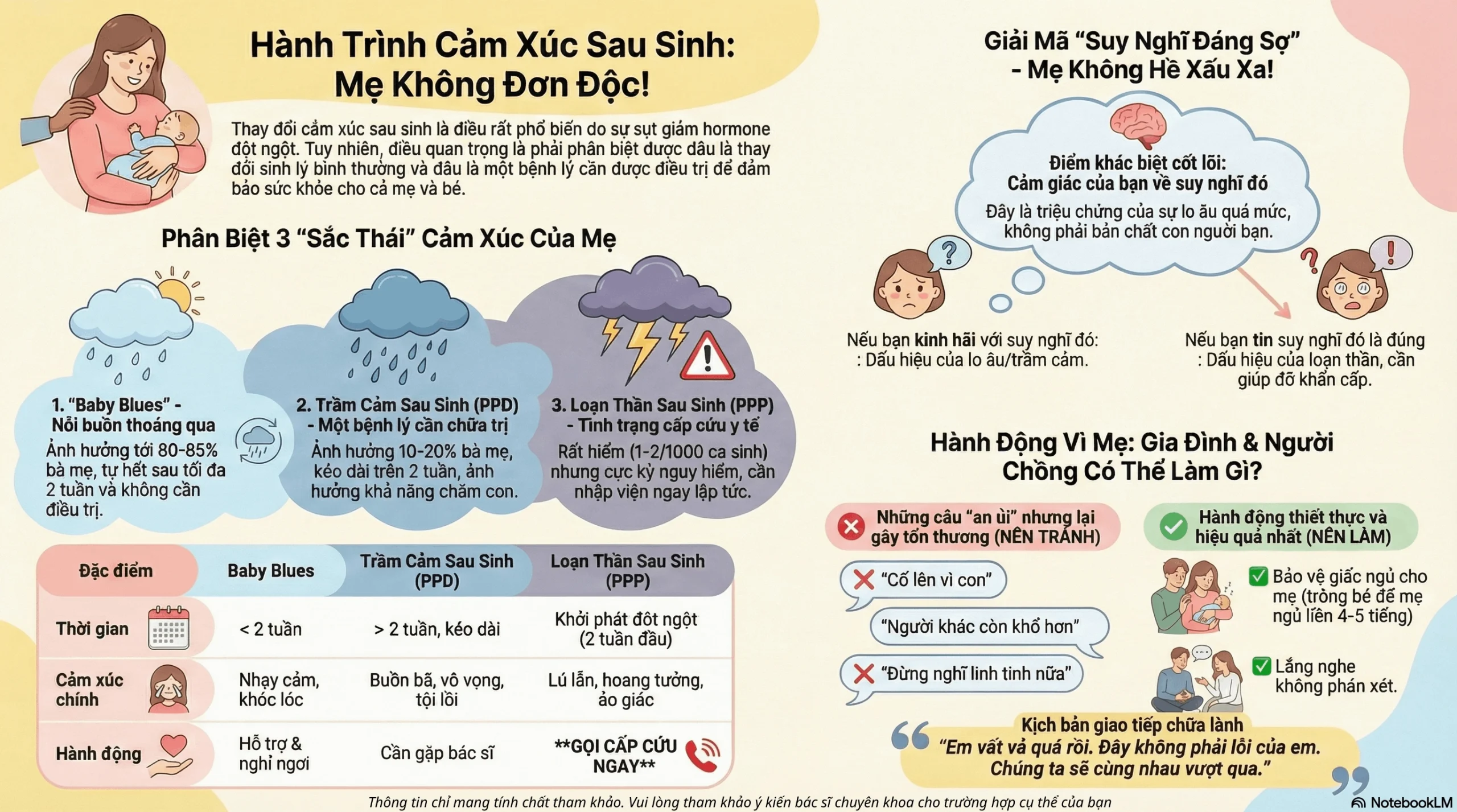 Trầm cảm sau sinh: Dấu hiệu, nguyên nhân và cách vượt qua an toàn
