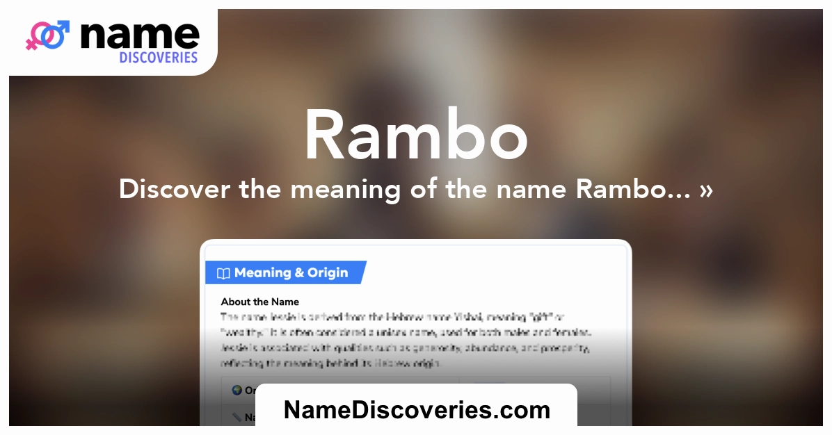 Ý nghĩa và nguồn gốc tên Rambo