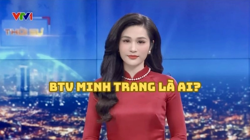 BTV Minh Trang trong một chương trình của VTV