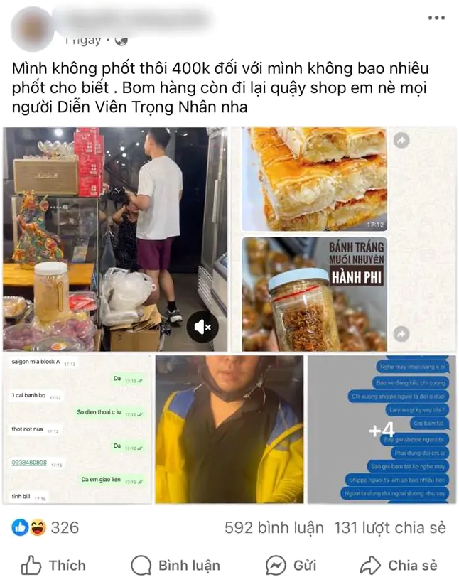 Diễn viên Trọng Nhân trong một hoạt động cộng đồng.