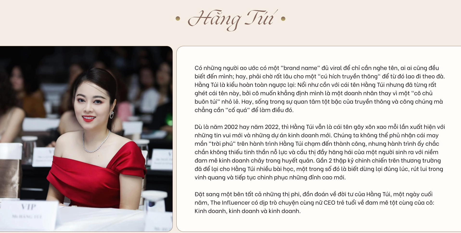 Hằng Túi thể hiện phong thái tự tin