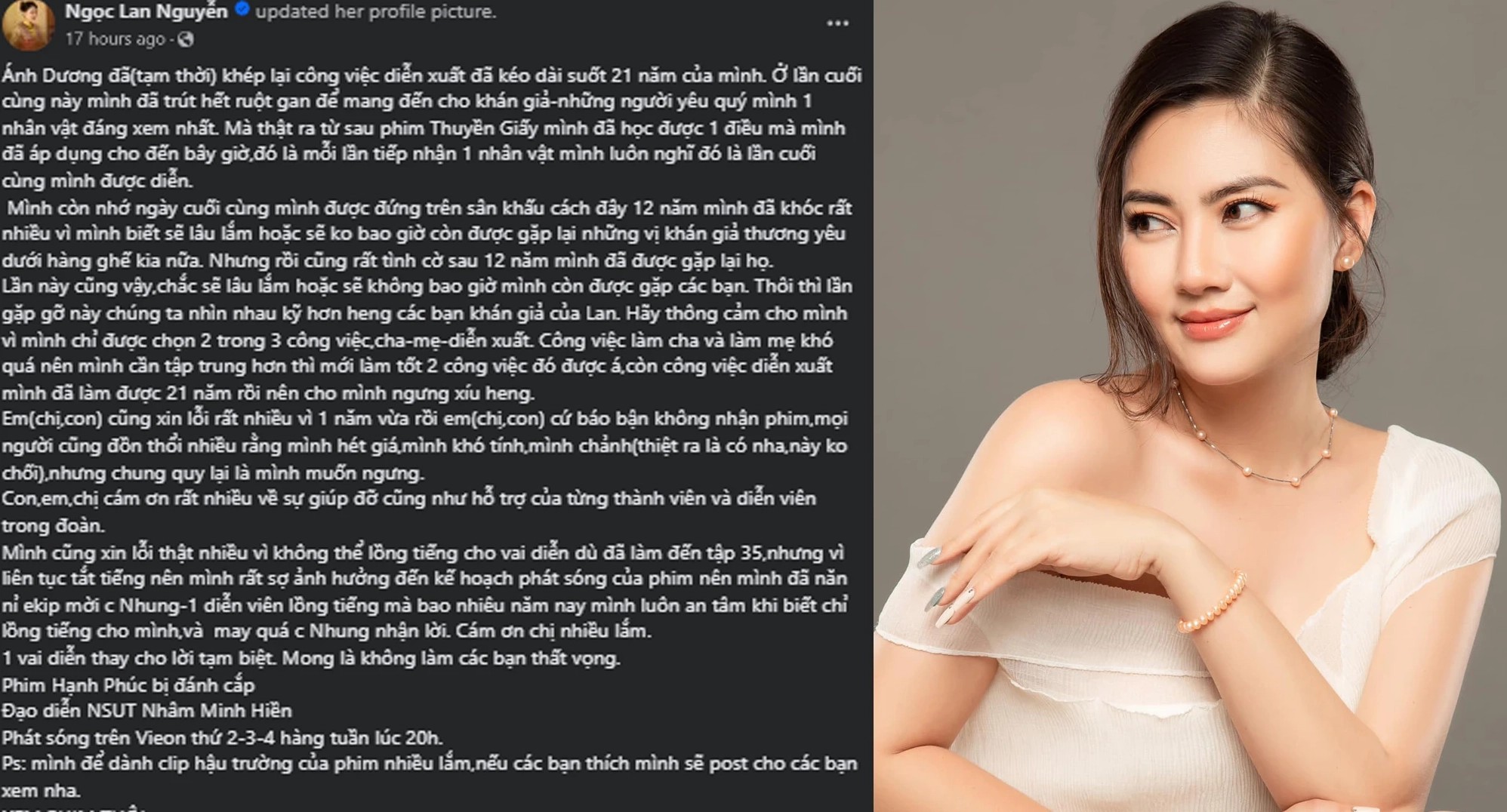 Hành trình hoạt động nghệ thuật của diễn viên Ngọc Lan