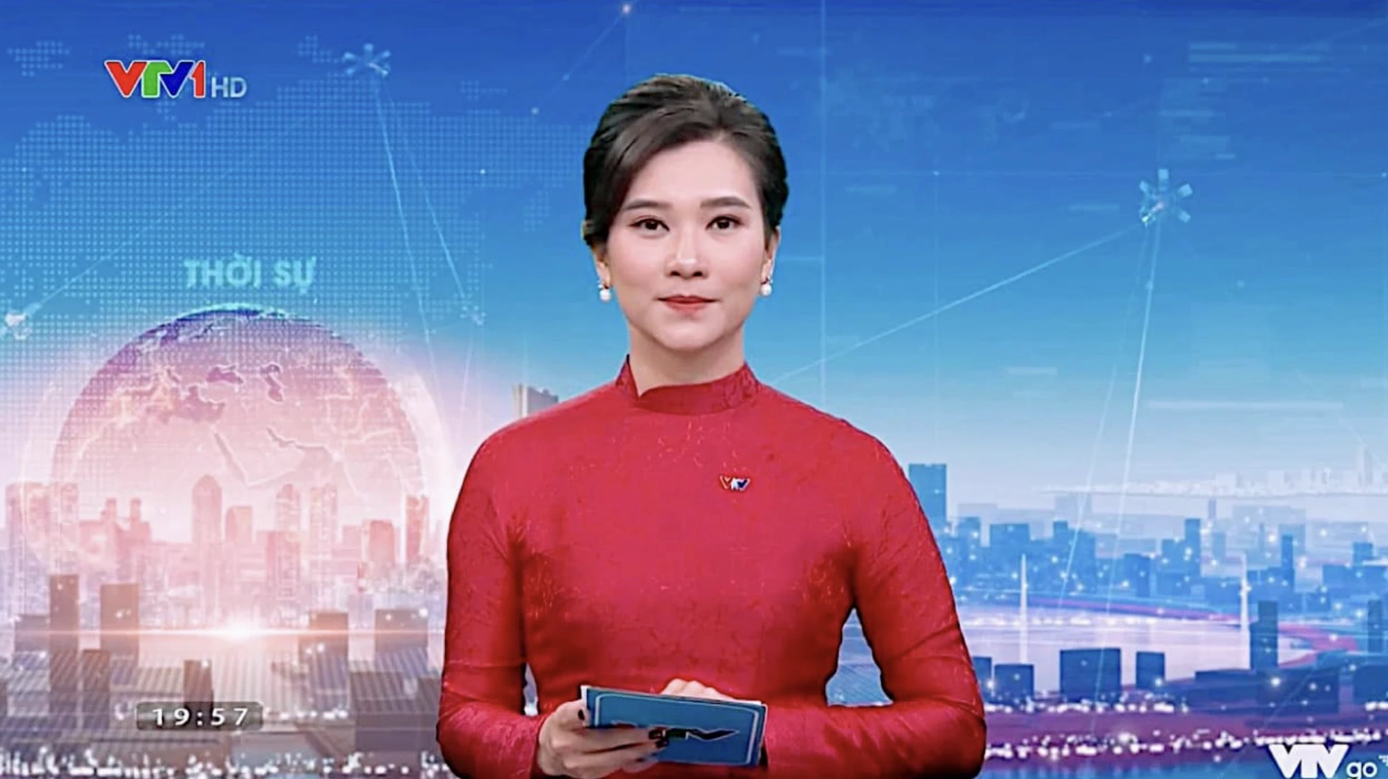 Hình ảnh BTV Khánh Trang tại một sự kiện.