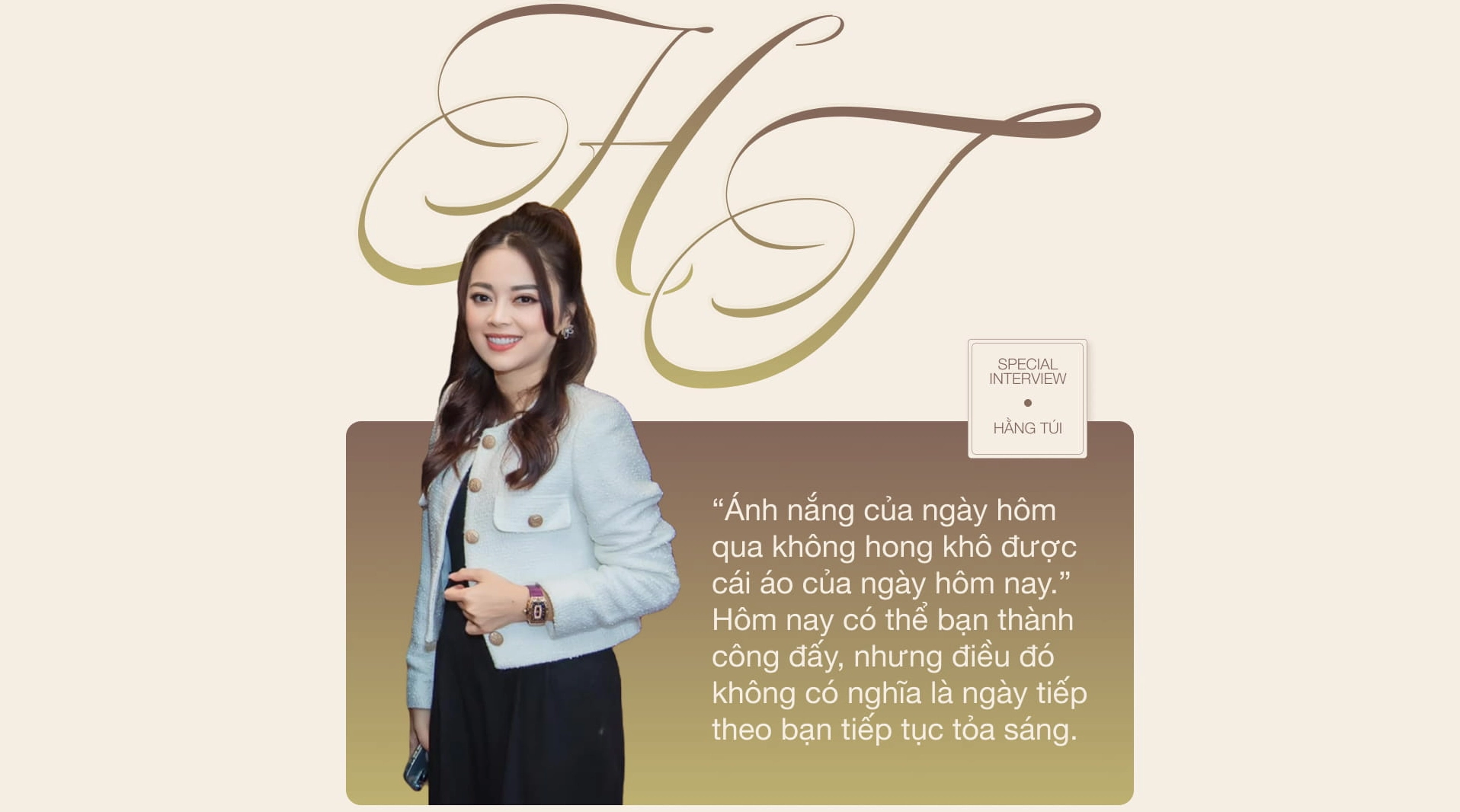 Hình ảnh Hằng Túi với nụ cười rạng rỡ