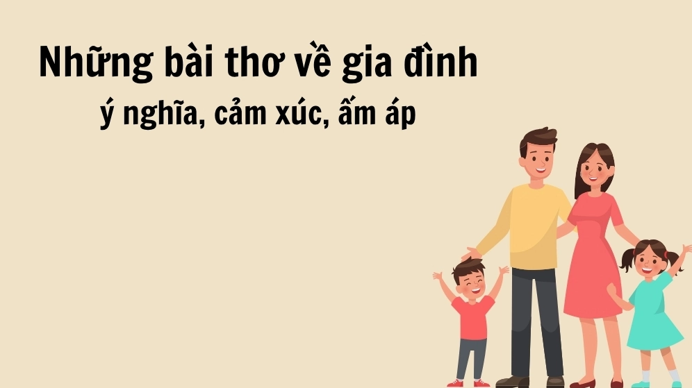 Hình ảnh minh họa bài thơ về gia đình ấm áp.