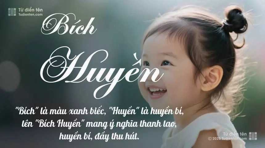 Hình ảnh minh họa tên Bích Huyền với sắc thái nữ tính