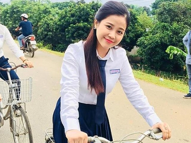MC Cao Vy trong một buổi phỏng vấn