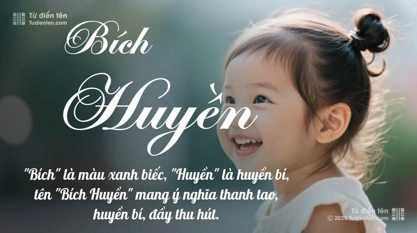 Minh họa ý nghĩa ngắn gọn của tên Bích Huyền