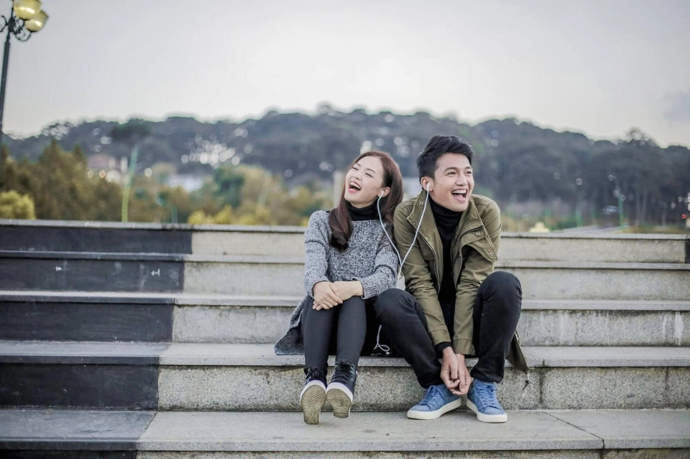 Quang Tuấn và vợ ca sĩ trong cuộc sống đời thường.