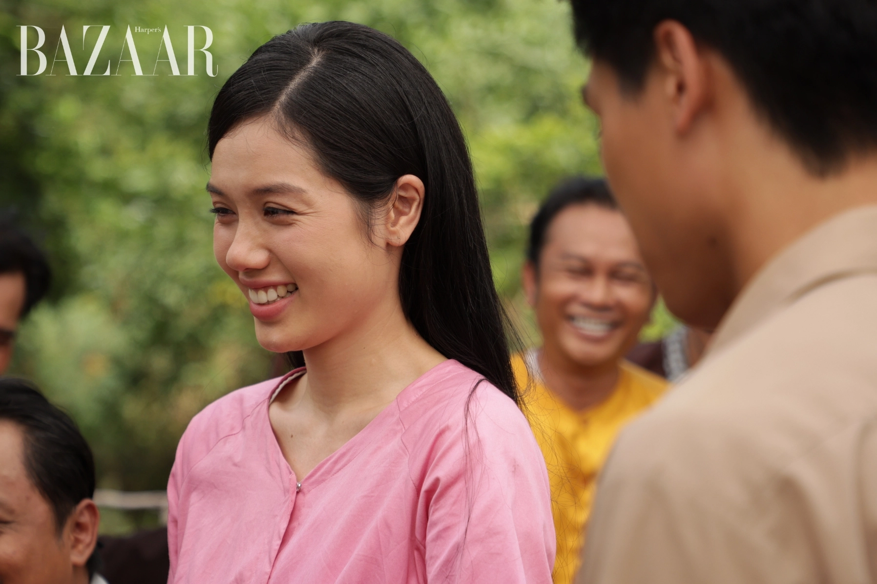 Trâm Anh trong một buổi ghi hình