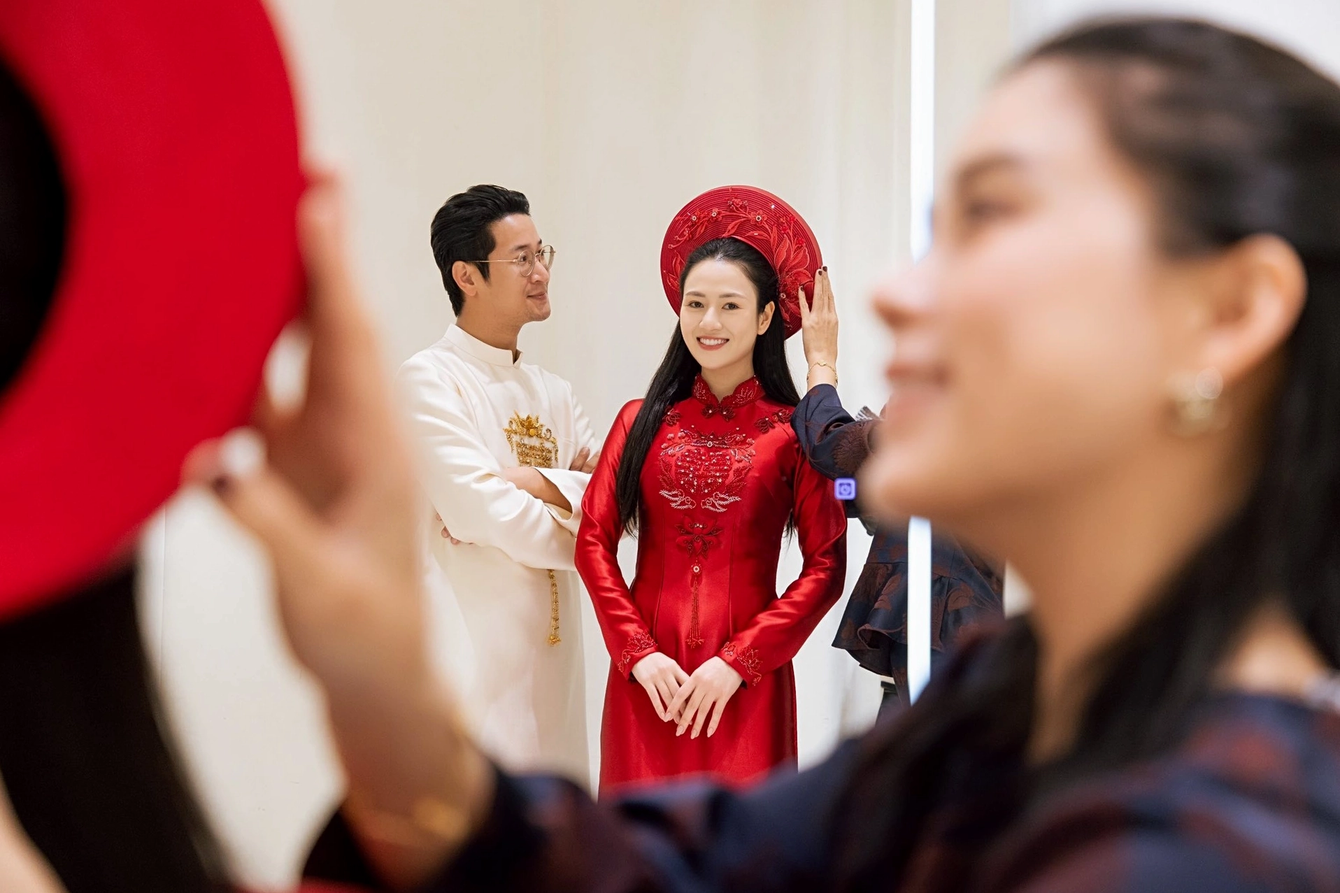 Việt Hoa và Trọng Trí trong một khoảnh khắc tình cảm