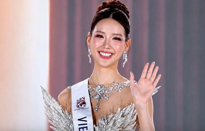 Lê Nguyễn Bảo Ngọc trong đêm chung kết Miss World 2026