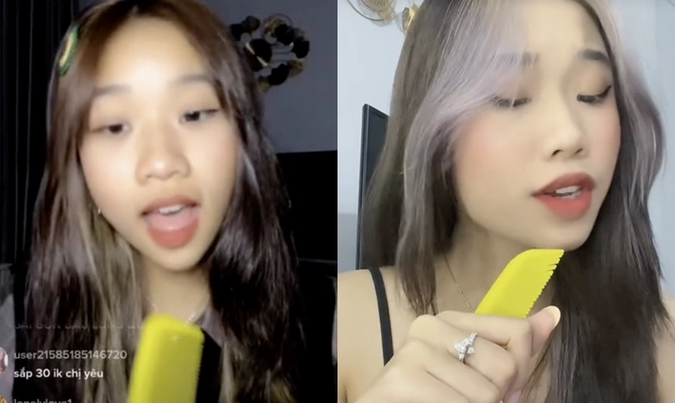 Shayda cầm lược hát cover trên mạng